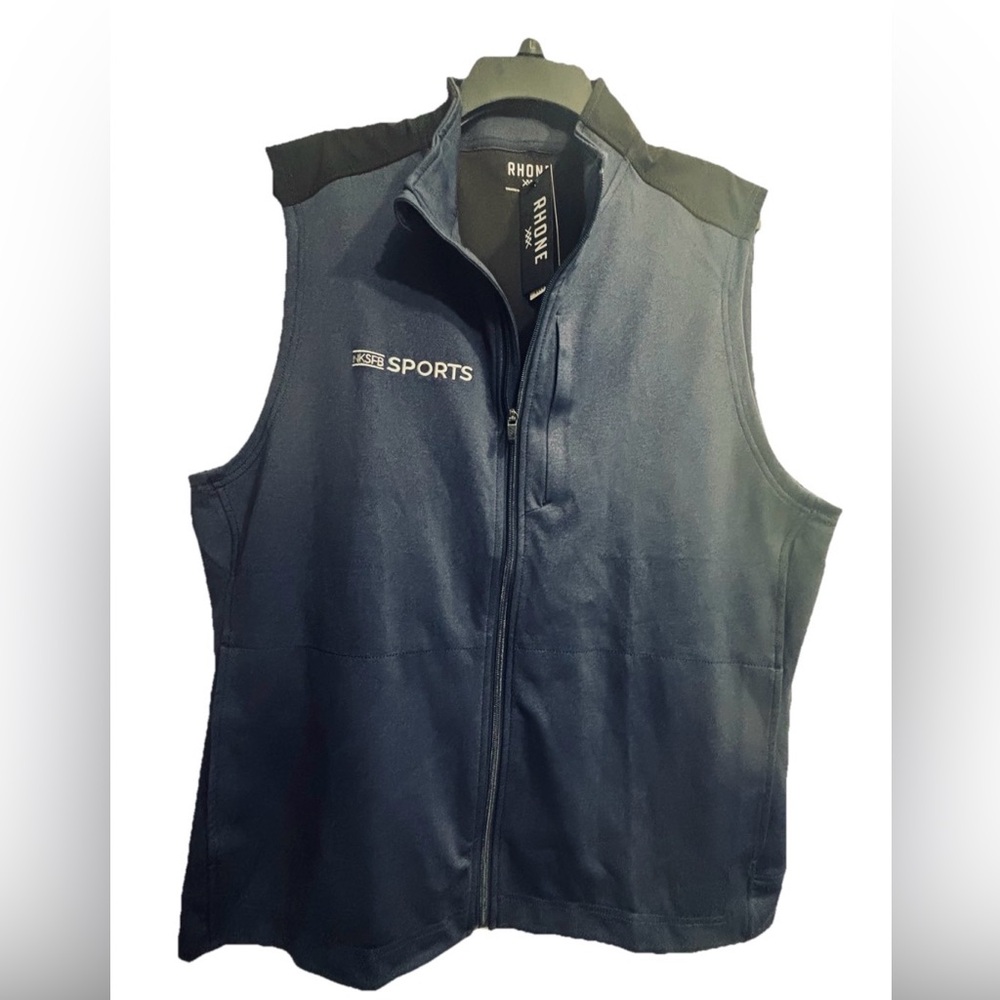 Rhone Spar Collection Recovery Vest Mens XL Blue Golf NKSFB Sports Full Zip NWT